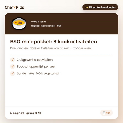 BSO mini-pakket: 3 kookactiviteiten